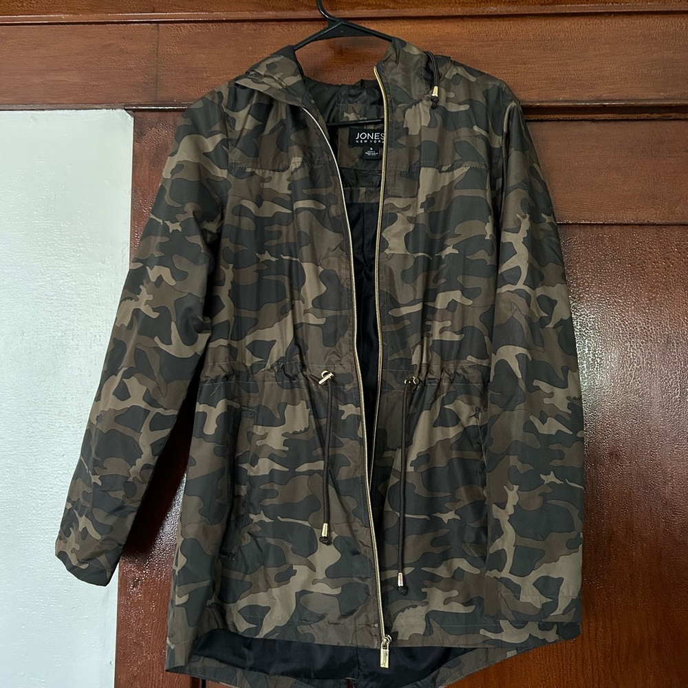 Camo Hooded Rain Jacket